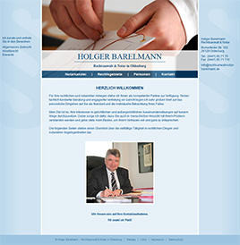 Website „Rechtsanwalt und Notar Barelmann“